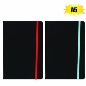 Novelty notebook w/color elastic band a5