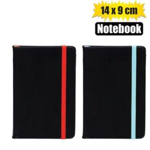 Novelty notebook w/color elastic band a6