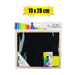 Board black+chalk+sponge 28x19cm