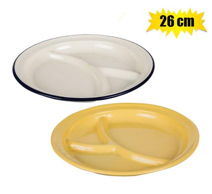 Plate enamel 26cm sectional
