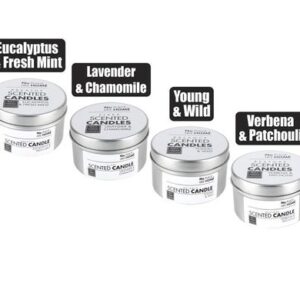 Candle in tin 6.6cm revive asstd