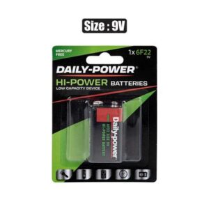 Batteries h/power size:9volt/6f22 – 1pce