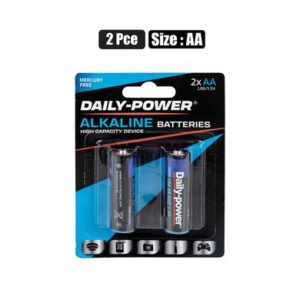Batteries alkaline size:aa / lr6 2pce
