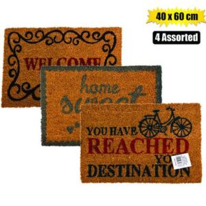 Doormat coir asstd designs 40x60cm