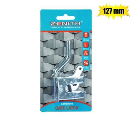 Gate-latch galv 127mm+screws zenith