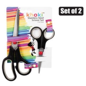 Scissor pl handle set-2 s/s 21cm+14cm