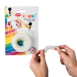 Tape adhesive easy tear clear 33x18mm