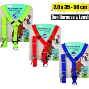 Pet dog harness + lead 2.0×35-50cm