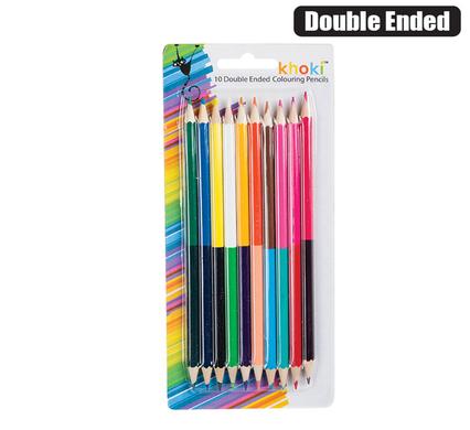 Pencil double ended coloured packed 10