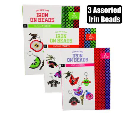 Art+craft iron on bead keyrings
