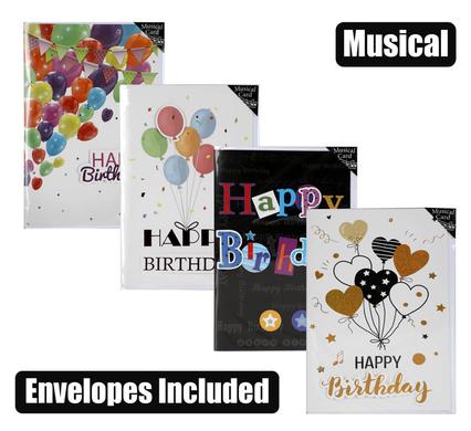 Card & envelope birthday - musical (1)