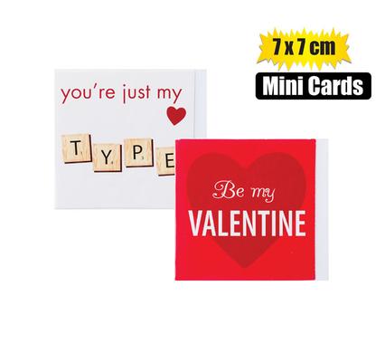 Card & env mini valentines 7x7cm