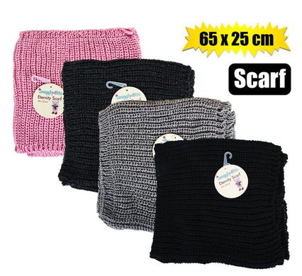 Scarf adult 65x30cm knitted eternity