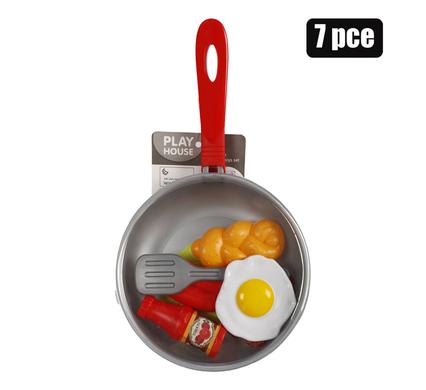 Play-set pan with food