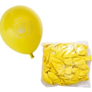 Balloons helium 1pc yellow print f-01