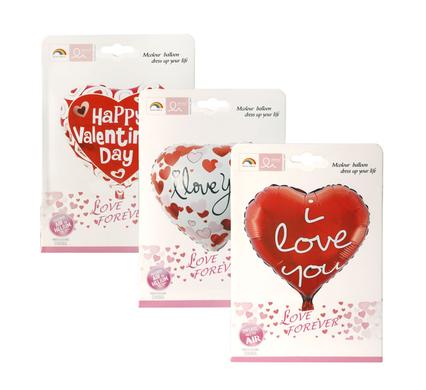 Balloon helium foil i love white f-01