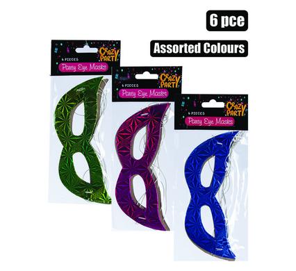 Party eye-mask 6pce asstd