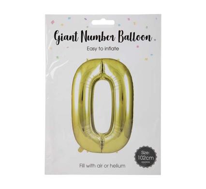 Balloon helium foil gold 0 102cm f-04