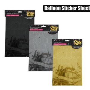 Balloon transfer sticker sheet