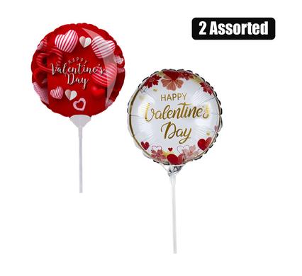 Balloon air fill w/stick v-day 25cm