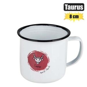Mug enamel horoscope taurus 8cm
