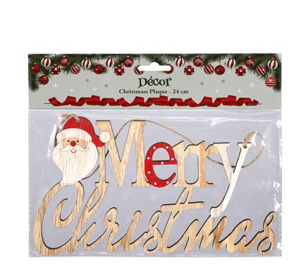 Xmas room decor plaque mdf 24cm