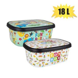 Storage box decorated flat 18l