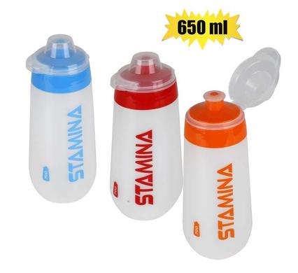 Water bottle 650ml stamina asstd colours