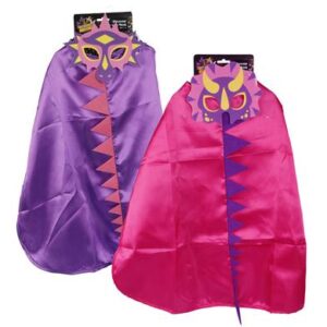 Dress up cape & mask dinosaur girl