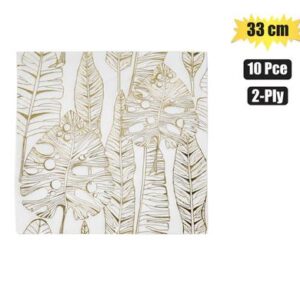 Serviettes 2ply 33cm 10pc foil assorted