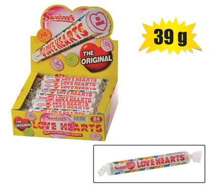 Sweet candy dl love hearts large 39g (t)