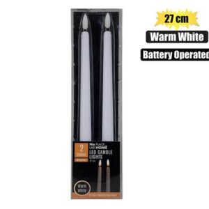 Candle artifical 2 led warm wht 27cm bo