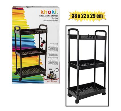 Art&craft trolley on wheels 68x35x22cm