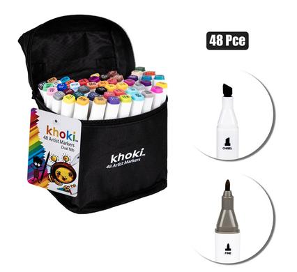 Art+craft dual nib artist markers 48pc
