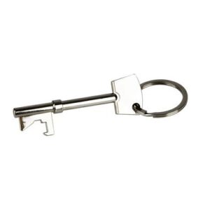 Keychain silver mtl bottle opener 9cm