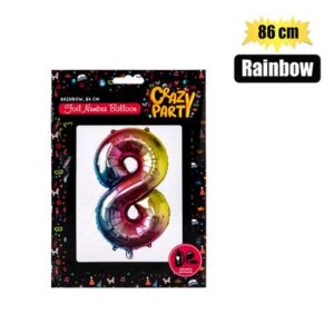 Balloons helium foil raimbow 8 86cm f-03