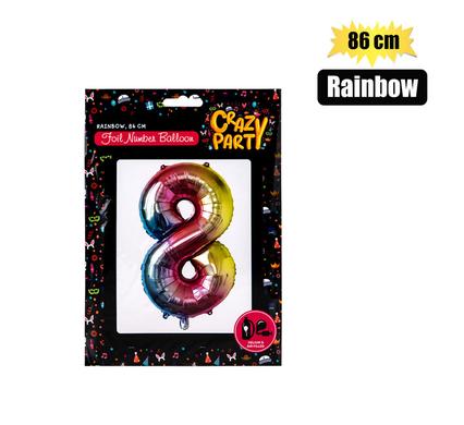 Balloons helium foil raimbow 8 86cm f-03
