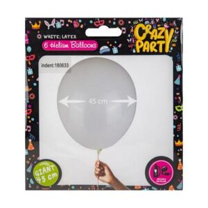 Balloons giant 6pc white f-02