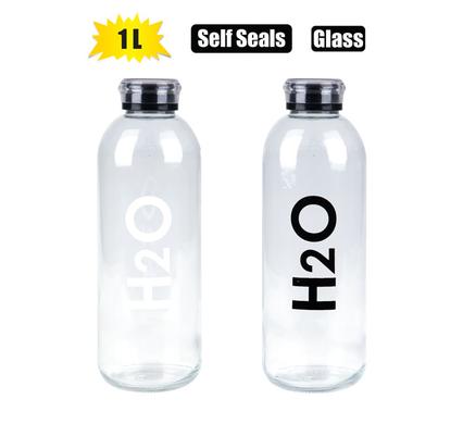 Drinking-bottle gls h20 screw-cap 1l