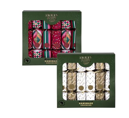 Xmas crackers popping confetti 6pc