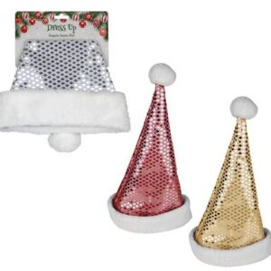 Xmas dress up santa hat sequin asstd