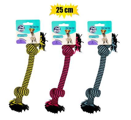 Pet dog tug toy string dbl knot 25cm