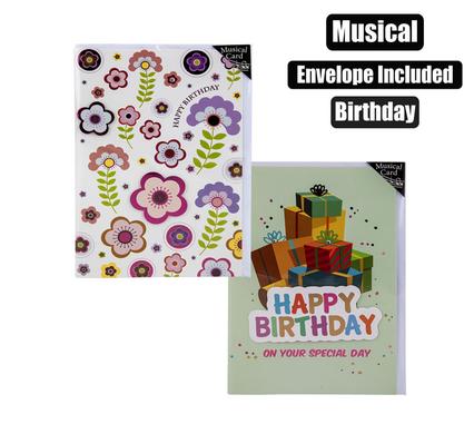 Card & envelope birthday - musical (3)