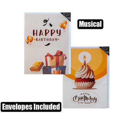 Card & envelope birthday - musical (4)