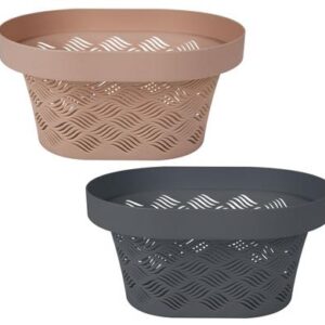 Basket pl mesh pattern 25x19x12cm