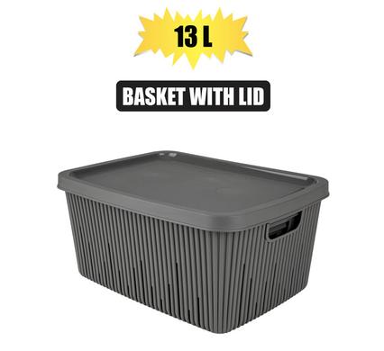 Basket pl multi use w/lid 13l