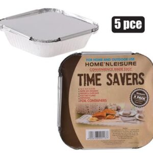 Baking-pan alum-foil 5pce 14,5×14,5x3cm