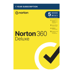 Norton 360 Deluxe 50GB – 5 Devices (Physical Package)
