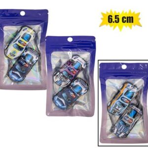 Die cast set 2pc police p/b racers 6.5cm