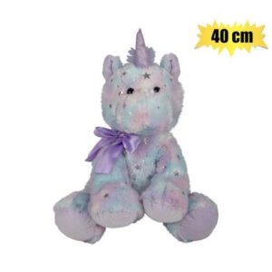 Plush unicorn pastel asstd 40cm